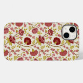 Jacobean Floral Pattern Reds Pinks Gold Cream Case-Mate iPhone Case (Achterkant (horizontaal))