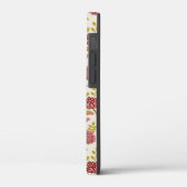 Jacobean Floral Pattern Reds Pinks Gold Cream Case-Mate iPhone Case (Achterkant / Links)