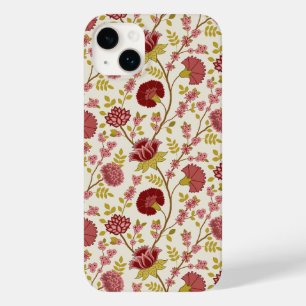Jacobean Floral Pattern Reds Pinks Gold Cream Case-Mate iPhone 14 Plus Hoesje