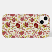 Jacobean Floral Pattern Reds Pinks Gold Cream Case-Mate iPhone Case (Achterkant (horizontaal))