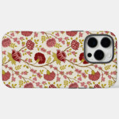 Jacobean Floral Pattern Reds Pinks Gold Cream Case-Mate iPhone Case (Achterkant (horizontaal))