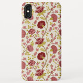 Jacobean Floral Pattern Reds Pinks Gold Cream Case-Mate iPhone Case (Achterkant)