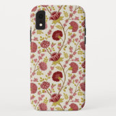 Jacobean Floral Pattern Reds Pinks Gold Cream Case-Mate iPhone Case (Achterkant)