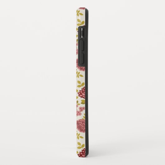 Jacobean Floral Pattern Reds Pinks Gold Cream Case-Mate iPhone Case (Achterkant/links)