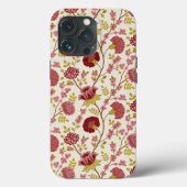 Jacobean Floral Pattern Reds Pinks Gold Cream Case-Mate iPhone Case (Achterkant)