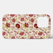 Jacobean Floral Pattern Reds Pinks Gold Cream Case-Mate iPhone Case (Achterkant (horizontaal))