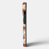 Jacobean Floral Pattern Reds Pinks Gold Cream Case-Mate iPhone Case (Achterkant / Links)