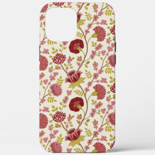 Jacobean Floral Pattern Reds Pinks Gold Cream Case-Mate iPhone Case