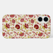 Jacobean Floral Pattern Reds Pinks Gold Cream Case-Mate iPhone Case (Achterkant (horizontaal))
