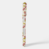 Jacobean Floral Pattern Reds Pinks Gold Cream Case-Mate iPhone Case (Achterkant / Rechts)