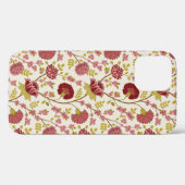 Jacobean Floral Pattern Reds Pinks Gold Cream Case-Mate iPhone Case (Achterkant (horizontaal))