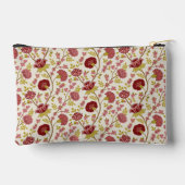 Jacobean Floral Pattern Reds Pinks Gold Cream Etui (Achterkant)