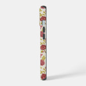 Jacobean Floral Pattern Reds Pinks Gold Cream iPhone 15 Case (Linkerkant)