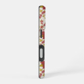 Jacobean Floral Pattern Reds Pinks Gold Cream iPhone 16 Hoesje (Rechterkant)