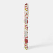 Jacobean Floral Pattern Reds Pinks Gold Cream iPhone 16 Hoesje (Rechterkant)
