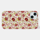 Jacobean Floral Pattern Reds Pinks Gold Cream iPhone Hoesje (Achterkant horizontaal)