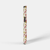 Jacobean Floral Pattern Reds Pinks Gold Cream iPhone Hoesje (Rechterkant)