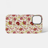 Jacobean Floral Pattern Reds Pinks Gold Cream iPhone Hoesje (Achterkant horizontaal)