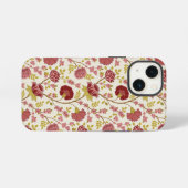 Jacobean Floral Pattern Reds Pinks Gold Cream iPhone Hoesje (Achterkant horizontaal)