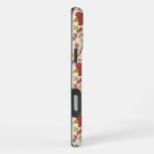 Jacobean Floral Pattern Reds Pinks Gold Cream iPhone Hoesje (Rechterkant)