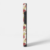 Jacobean Floral Pattern Reds Pinks Gold Cream iPhone Hoesje (Linkerkant)