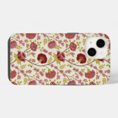 Jacobean Floral Pattern Reds Pinks Gold Cream iPhone Hoesje (Achterkant horizontaal)