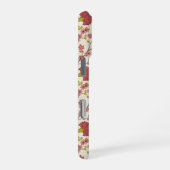 Jacobean Floral Pattern Reds Pinks Gold Cream iPhone Hoesje (Rechterkant)