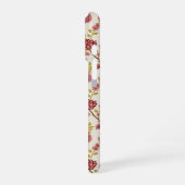 Jacobean Floral Pattern Reds Pinks Gold Cream iPhone Hoesje (Linkerkant)