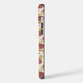 Jacobean Floral Pattern Reds Pinks Gold Cream iPhone Hoesje (Linkerkant)