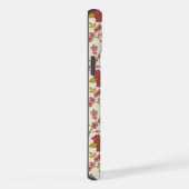 Jacobean Floral Pattern Reds Pinks Gold Cream iPhone Hoesje (Rechterkant)
