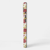 Jacobean Floral Pattern Reds Pinks Gold Cream iPhone Hoesje (Linkerkant)