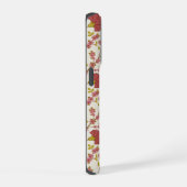 Jacobean Floral Pattern Reds Pinks Gold Cream iPhone Hoesje (Rechterkant)