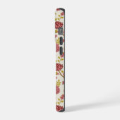 Jacobean Floral Pattern Reds Pinks Gold Cream iPhone Hoesje (Linkerkant)