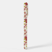 Jacobean Floral Pattern Reds Pinks Gold Cream iPhone Hoesje (Rechterkant)