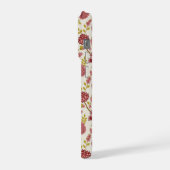 Jacobean Floral Pattern Reds Pinks Gold Cream iPhone Hoesje (Linkerkant)