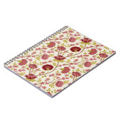 Jacobean Floral Pattern Reds Pinks Gold Cream Notitieboek (Linkerzijde)