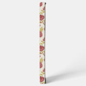 Jacobean Floral Pattern Reds Pinks Gold Cream Samsung Galaxy Hoesje (Linkerkant)