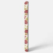 Jacobean Floral Pattern Reds Pinks Gold Cream Samsung Galaxy Hoesje (Linkerkant)