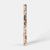 Jacobean Floral Pattern Reds Pinks Gold Cream Samsung Galaxy Hoesje (Rechterkant)