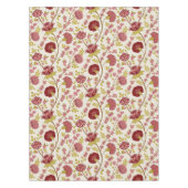 Jacobean Floral Pattern Reds Pinks Gold Cream Tafelkleed (Voorkant)
