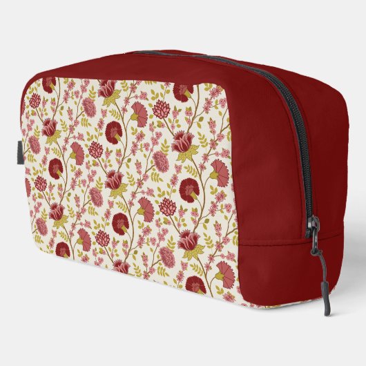 Jacobean Floral Pattern Reds Pinks Gold Cream Toilettasje (Rechterhoek)