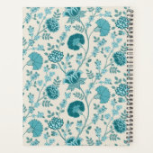Jacobean Floral Pattern Teals op Cream Planner (Achterkant)