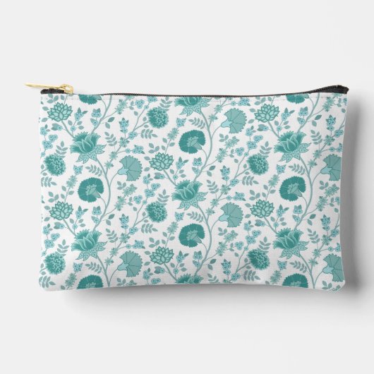 Jacobean Floral Pattern Teals op wit Etui (Voorkant)