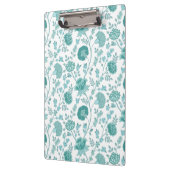Jacobean Floral Pattern Teals op wit Klembord (Links)