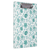 Jacobean Floral Pattern Teals op wit Klembord (Rechts)