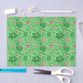 Jacobean Floral Wallpaper, Emerald en Lime Green Tissuepapier (Craft)