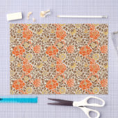 Jacobean Floral Wallpaper, Oranje, bruin en moster Tissuepapier (Craft)
