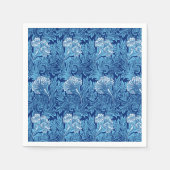 Jacobean Flower Damask, Cobalt and Light Blue Servet (Voorkant)