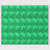 Jacobean Flower Damask, Emerald en Lime Green Cadeaupapier (Vlak)