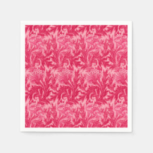 Jacobean Flower Damask, Fuchsia and Light Pink Servet